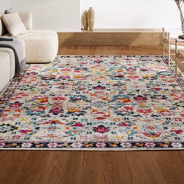 Alfombra Modern Persian Boho Floral Area Rug